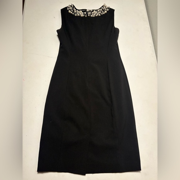 Calvin Klein Black Midi Dress with Embellished Neckline - Picture 10 of 10